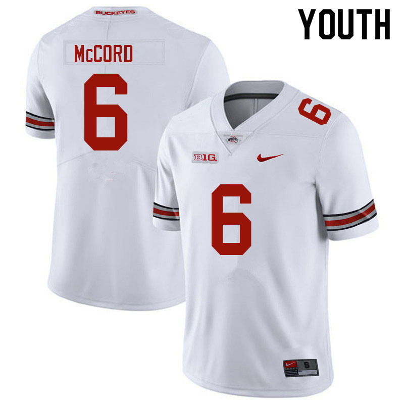 Youth #6 Kyle McCord Ohio State Buckeyes College Football Jerseys Sale-White